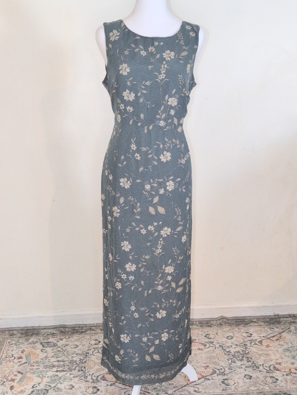 Women’s Sage Green Floral Maxi Dress